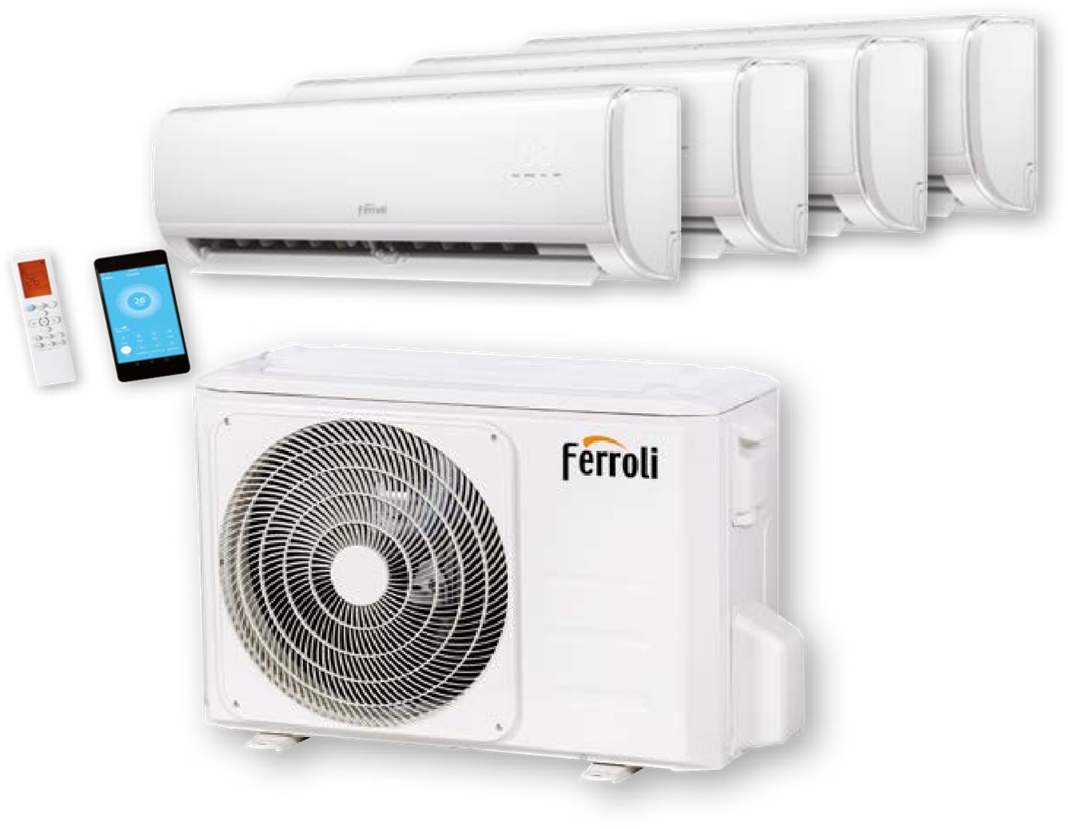 Klimatizácia Ferroli GIADA M 28-4 Quadro Split - 4x2,6 kW, 4x9000 BTU